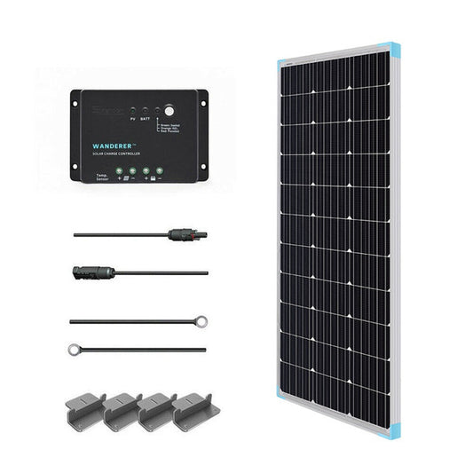100 Watt 12 Volt Monocrystalline Solar Starter Kit