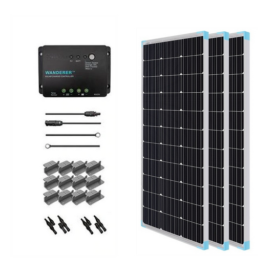 300 Watt 12 Volt Monocrystalline Solar Off-Grid Kit